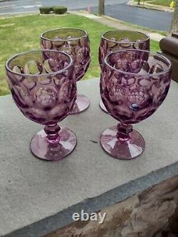 Set of 8 Provincial Purple Amethyst Water Wine Goblets Imperial Glass