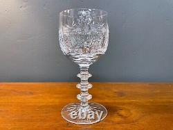 Set of (8) REIDEL Cut Crystal York Pattern Wine Glasses (Monogrammed)