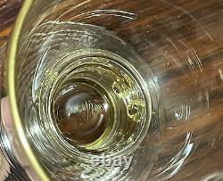 Set of 8 Roemer Wine Glasses in Amber Threaded Base, Prunts & Hollow Stem