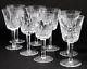 Set of 8 Vintage Signed Waterford Crystal Lismore Claret Wine Glasses 5-7/8 T