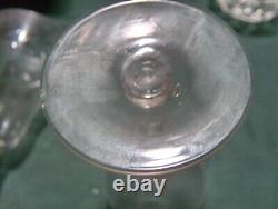 Set of 9 Vintage Depression Glass Water Wine Goblet