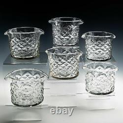 Set of Six Georgian Flat Cut Wine Glass Rinsers c1775