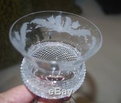 Set of six Edinburgh Crystal THISTLE wine glasses 4 & 3/4 high EXCELLENT