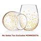 Shannon Crystal Gold Luxe Stemless Wine Goblets Set Of 8 Elegant Crystal Glasses