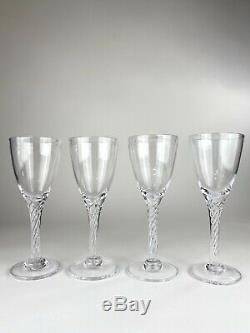 Simon Pearce Stratton 10 oz White Wine Goblet Glasses SIGNED Set of 4