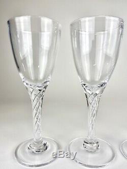 Simon Pearce Stratton 10 oz White Wine Goblet Glasses SIGNED Set of 4