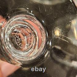 St. Louis Crystal MASSENET Clear Cut 5.75 Burgundy Wine Glasses FRANCE Set Of 4