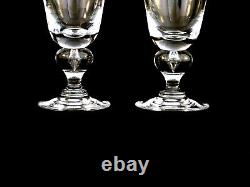 Steuben Crystal #7877 Teardrop Wine Glasses Vintage Set of 4