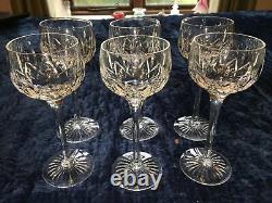 Stuart Crystal Glencoe Hock Wine Glass 7 1/2 set of 6 glasses