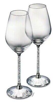 Swarovski Crystal Crystalline Red Wine Glasses (Set of 2) 1095948 MIB