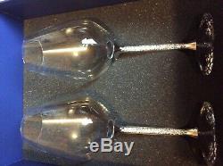 Swarovski Crystalline Wine Glasses, Set of 2, Branded and boxed