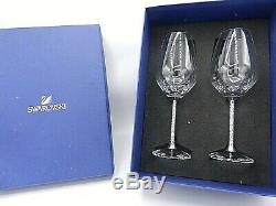 Swarovski White Wine Glasses In Box with Certificate, Set of 2 1095948