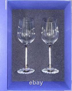 Swarovski pair wine glass set of 2 8.4 inches