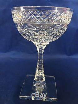 T G Hawkes & Co. WOODMERE 7240 Cut Glass Champagne Glasses NY Signed Set of 10