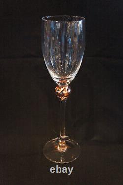 Tamara Childs Copper Zig Zag Wine Glass Set of 4 NEW in Box