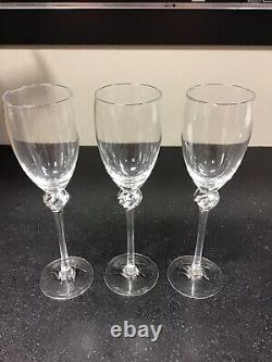 Tamara Childs Silver Zig Zag Wine Glass Set of 3 NEW in Box