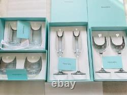 Tiffany & Co. Cadence Rock Wine Champagne Glasses 4 Sets
