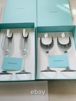 Tiffany & Co. Cadence Rock Wine Champagne Glasses 4 Sets