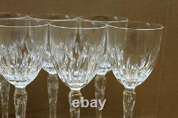 Tiffany & Co Crystal Wine Claret Crystal Glass Chrysanthemum Pattern Set 8 Lot 1