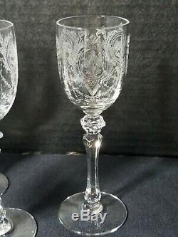 Tiffin 15074-3 8 Wine Cordials 3 Oz set of 8 elegant etched fancy stem