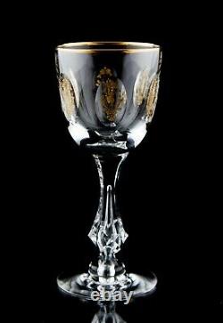 Tiffin Palais Versailles Claret Wine Glasses Set of 6 Vintage Gold Encrusted
