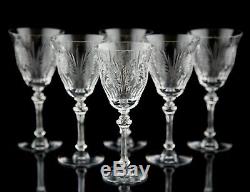 Tiffin Radiant Claret Wine Glasses, Set of (6), Stem 17358 Vintage Cut Crystal