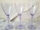 Tiffin Water Wine Neodymium Alexandrite Glasses Optic Ribs Set of 3 Rare