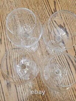 Tommy Bahama Etched Bamboo Leaves Bamboo Stem Wine or Cocktail Large Set of Four