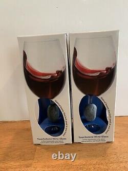 Touchstone Sea Stone Wineglass Set Of Two Unique 12oz Glasses