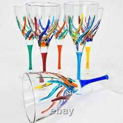 Trix Italian Crystal Wine Glasses, Set of 2 or 6, Made in Italy