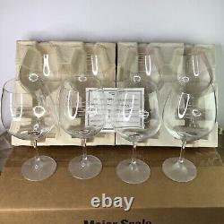 UNCOMMON GOODS Set of 8 Clear Major Scale Musical Wine Glasses 25oz Home Barware