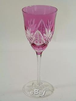 VAL St LAMBERT Crystal Harlequin Set of 6 Hock Wine Glasses