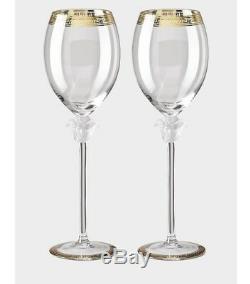 VERSACE MEDUSA WINE GLASS SET OF 2 NEW RETAIL $600 BEST DISCOUNT SALE now