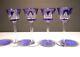 VINTAGE Baccarat Crystal BAC-76 Set of 4 Rhine Wines Cobalt Blue 7 7/8 FRANCE