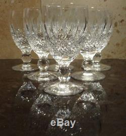 VINTAGE Waterford Crystal COLLEEN (1953-) Set 6 White Wine Glasses 4 1/2 4 oz