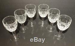 VINTAGE Waterford Crystal COLLEEN TALL (1986-) Set of 6 Claret Wine 6 1/2