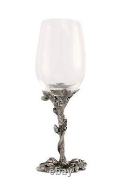Vagabond House Wine Glass Set Of 4 Acorn And Oak Leaf