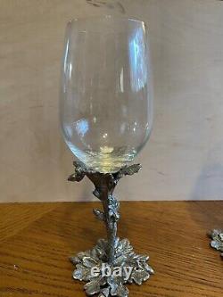 Vagabond House Wine Glass Set Of 4 Acorn And Oak Leaf