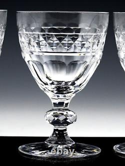 Val St Lambert Crystal CHARLES 4-1/4 CLARET WINE GOBLETS GLASSES Set of 6 Mint