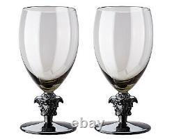 Versace Rosenthal Medusa Lumiere Haze 2nd Edition Set 2 Pcs White Wine Glasses