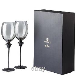 Versace Rosenthal Medusa Lumiere Haze Set 2 Pcs Red Wine Glasses