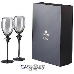 Versace Rosenthal Medusa Lumiere Haze Set 2 Pcs White Wine Glass