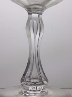 Victorian Greek Key Cut Glass Crystal Wine Glasses Set Of 6- 5 Tall 5 Oz