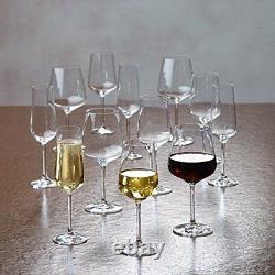 Villeroy & Boch Glassware 12 Piece Set Ovid Champagne, White, Red Wine Glass