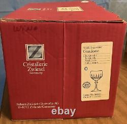 Vintage BOXED MINT SET 8 Germany Zwiesel Cut Crystal 6-3/4 Wine Glasses