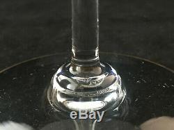 Vintage Baccarat Crystal-Jasmina Wine Glass Goblets-Etched withGold Trim-Set Of 4