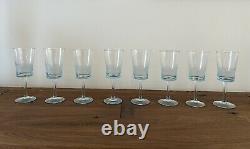 Vintage Calvin Klein Water or Wine & Fluted Champagne Glass Set in Mineral Blue