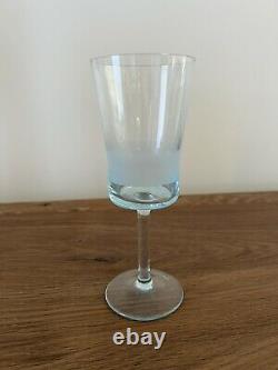 Vintage Calvin Klein Water or Wine & Fluted Champagne Glass Set in Mineral Blue
