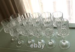 Vintage Crystal Wine Glasses Set 0f 11