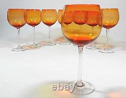 Vintage Large Wine Glass Set Of 8